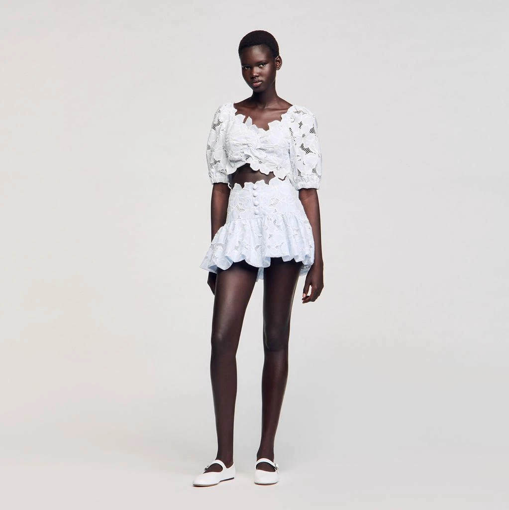 Sandro Guipure lace top 1