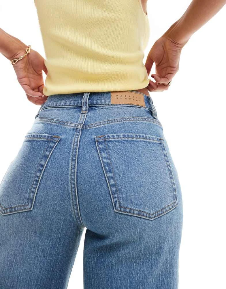 PacSun Pacsun hepburn low rise distressed baggy jeans in mid wash blue 2
