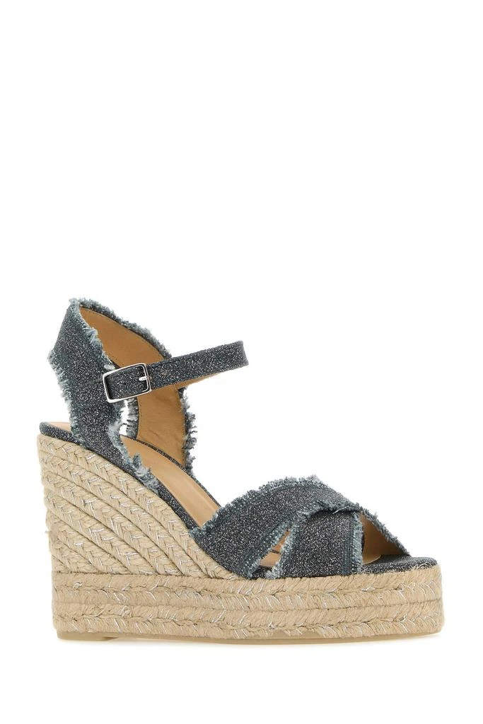 Castaner Dark grey canvas Bromelia wedges 1