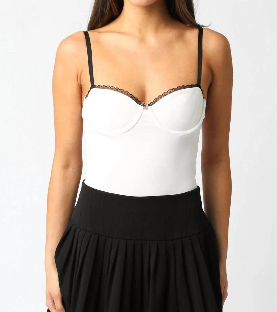 OLIVACEOUS Olivaceous - Dinah Lace Trim Bodysuit