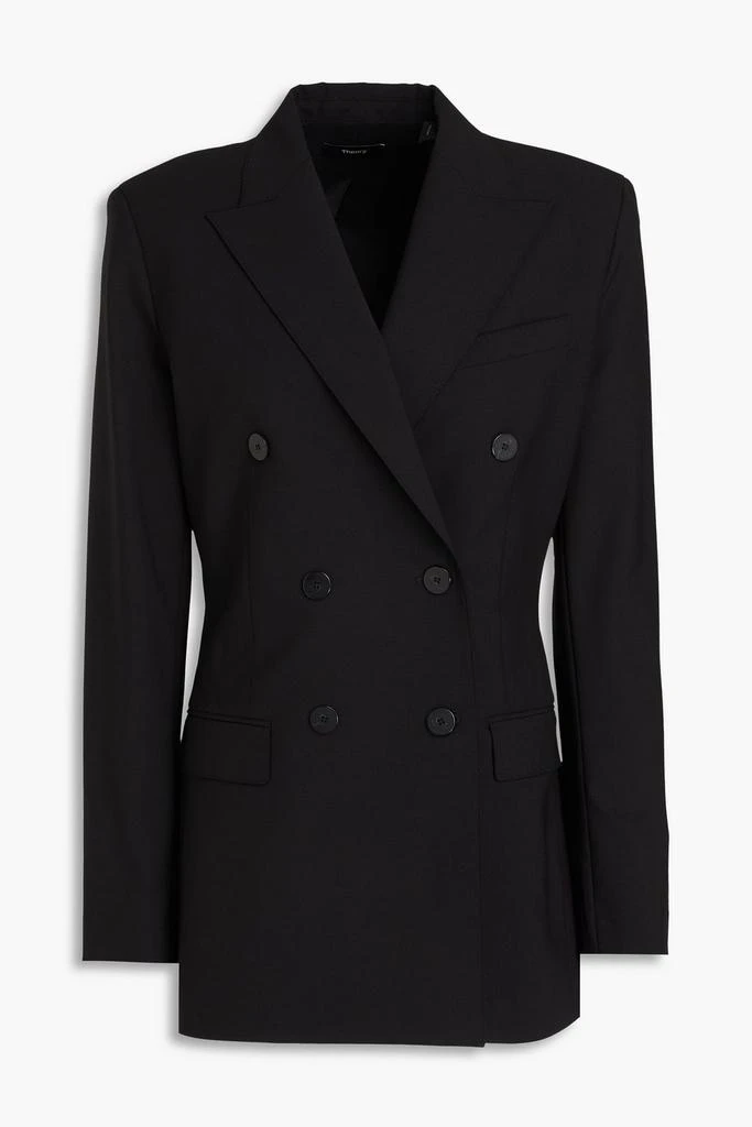 Theory Double-breasted wool-blend blazer