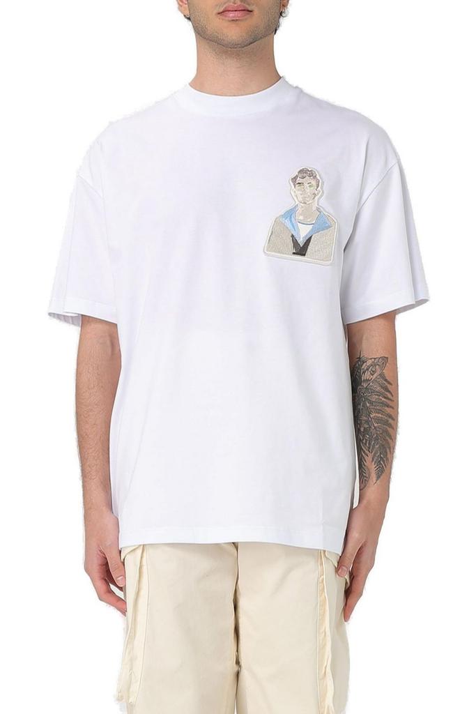 MSGM MSGM Patch-Detailed Crewneck T-Shirt