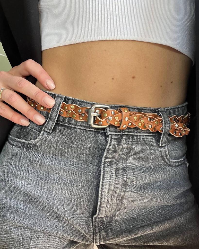 Amsterdam Heritage Amara Studded Braided Belt
