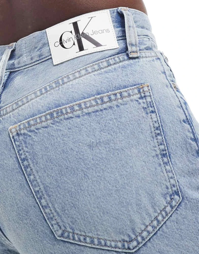 Calvin Klein Calvin Klein Jeans high rise straight jeans in light wash 4