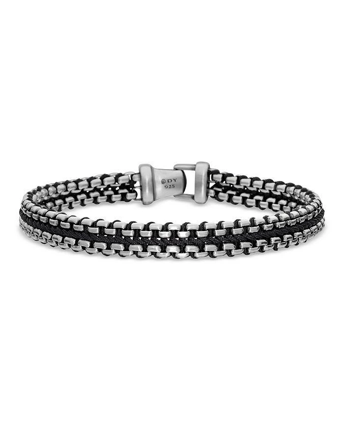David Yurman Men's Woven Box Chain Bracelet in Sterling Silver with Nylon, 10mm 1