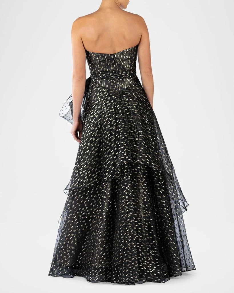 Rene Ruiz Collection Strapless Metallic Fleck Bow Gown 2