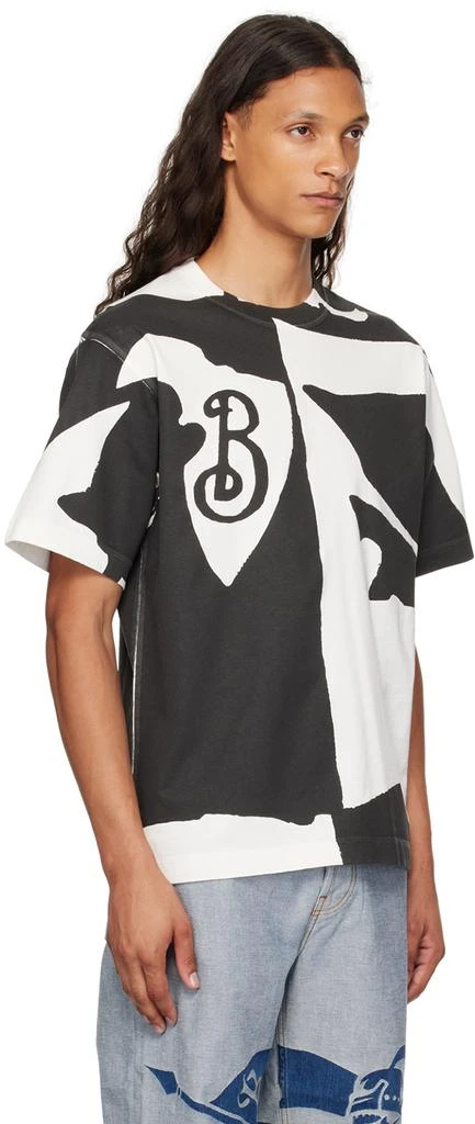 Burberry Black & White Organic Cotton T-Shirt 2