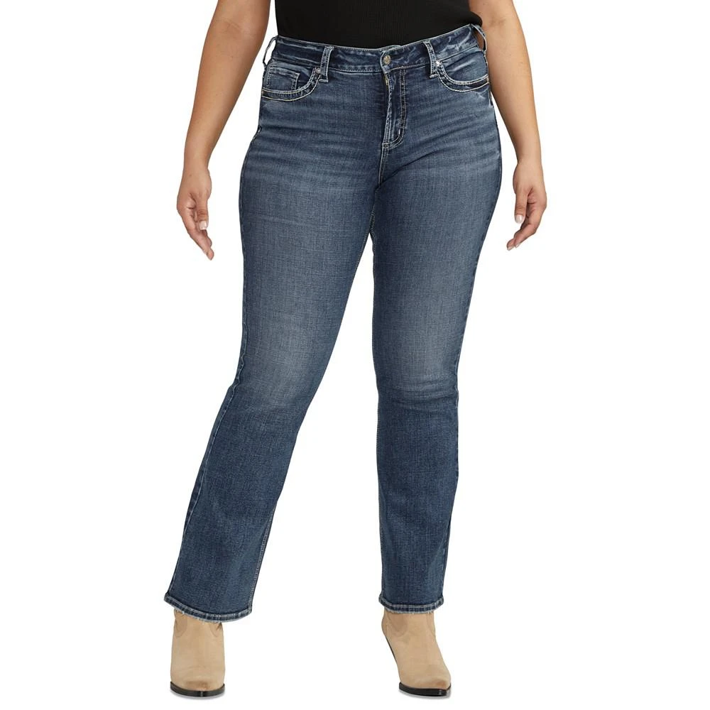 Silver Jeans Co. Trendy Plus Size Suki Mid-Rise Curvy-Fit Bootcut Jeans 1