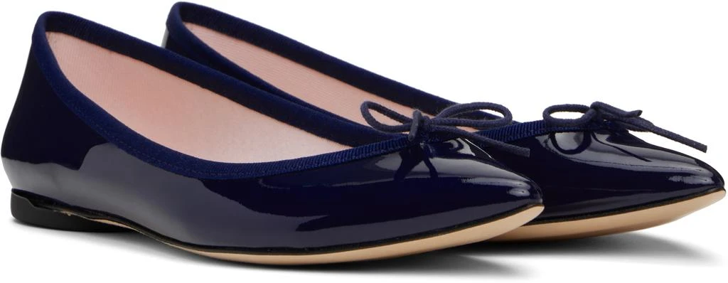 Repetto Navy Brigitte Pointy Toe Ballerina Flats 4