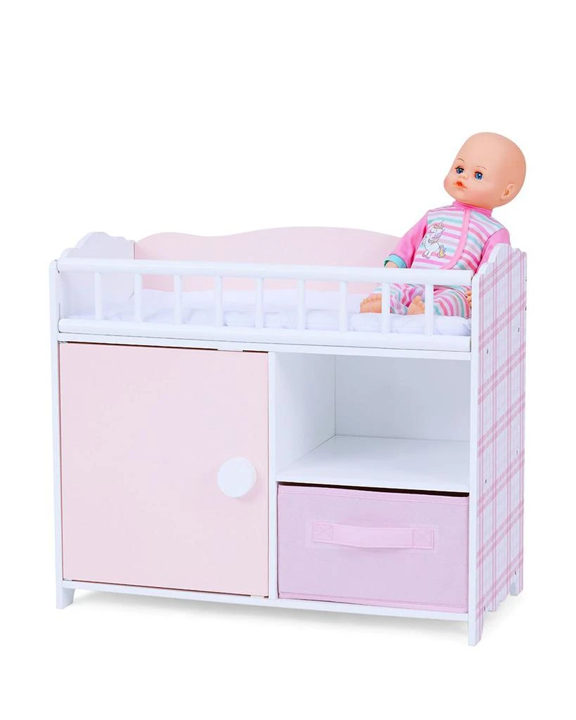 Teamson Olivia
s Little World by Kids Aurora Princess Pink Plaid Baby Doll Bed with Accessories Pink - Ages 3-7 10