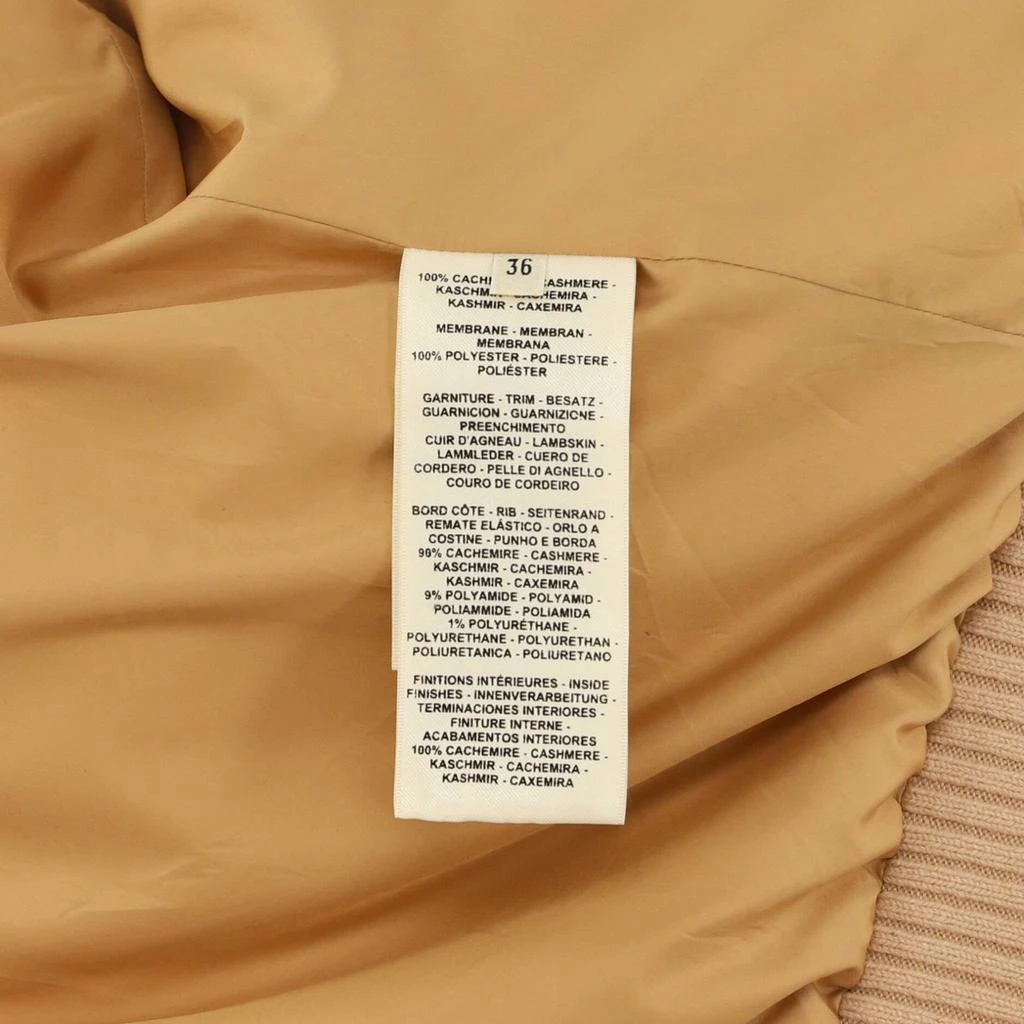 Hermes Women's Short Puffer Jacket Quilted Cashmere with Leather 4