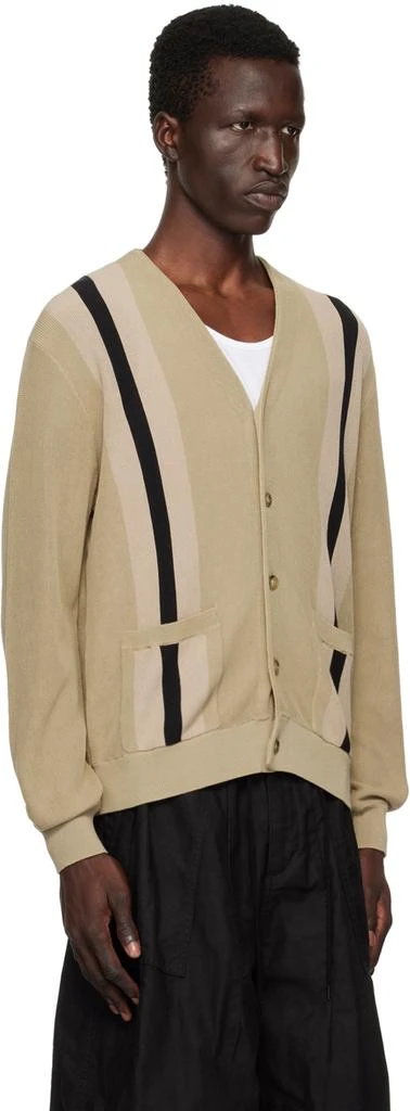 BEAMS PLUS Beige Stripe Cardigan 2