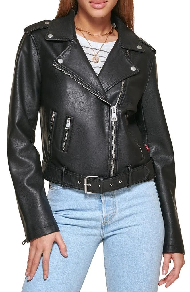 Levi's Faux Leather Fashion Belted Moto Jacket 1