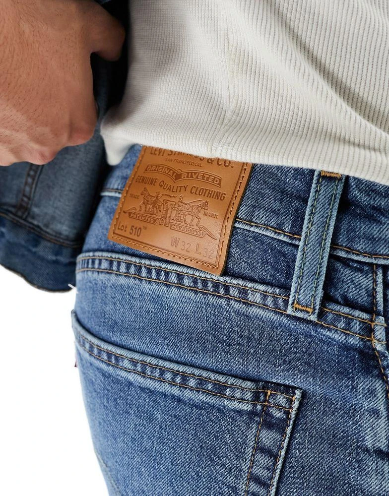 Levi's Levi's 510 skinny jeans in mid wash blue 4