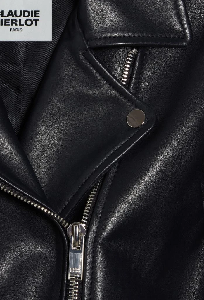 Claudie Pierlot Blouson Cuir - Cuzia - Marine 5