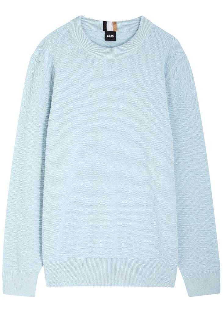 Hugo Boss Textured cotton jumper