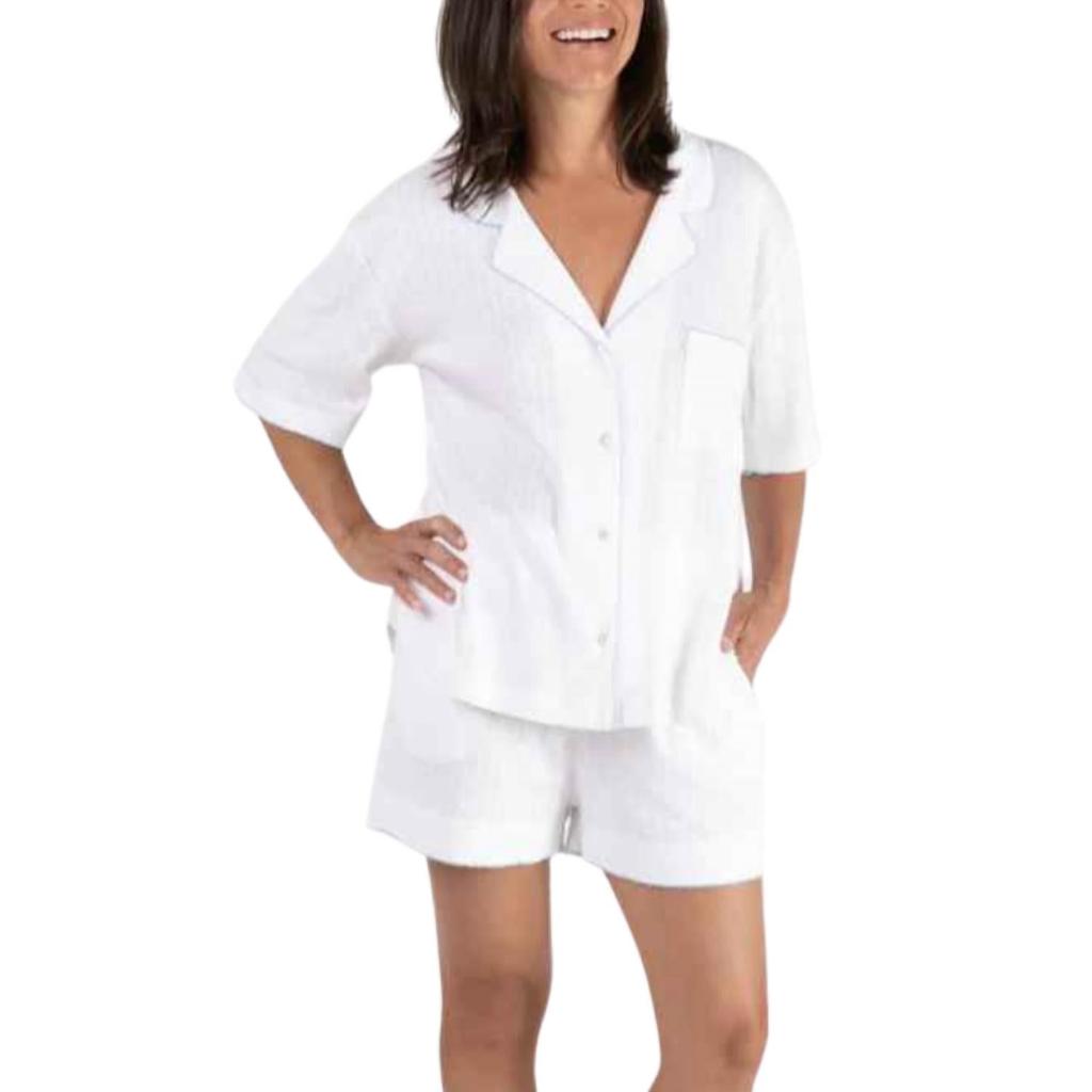 LENORA Lenora - Pointelle Cotton Pajamas Short Set