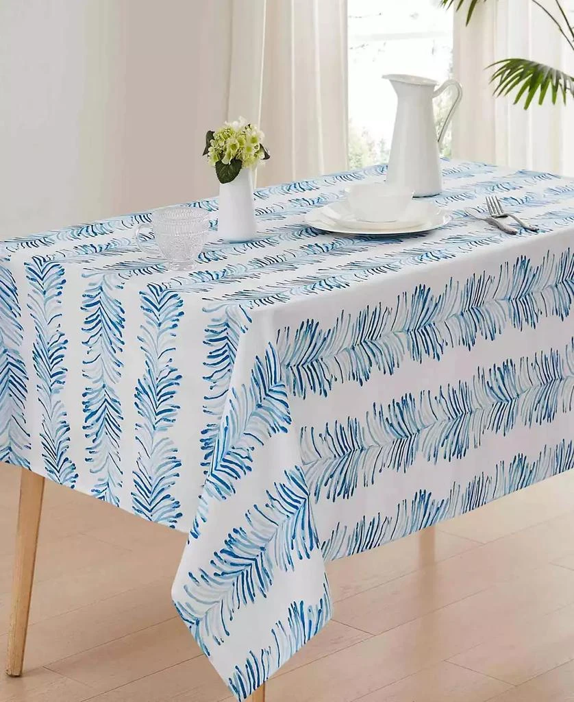 IZOD Seagrass Stripe Water-Resistant Indoor and Outdoor Tablecloth, 60" x 102" Rectangle 3
