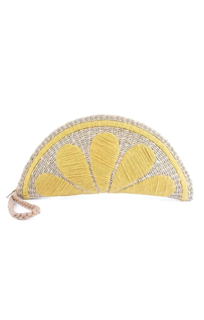 JELAVU Women
s Capri Fruit Clutch Bag In Lemon