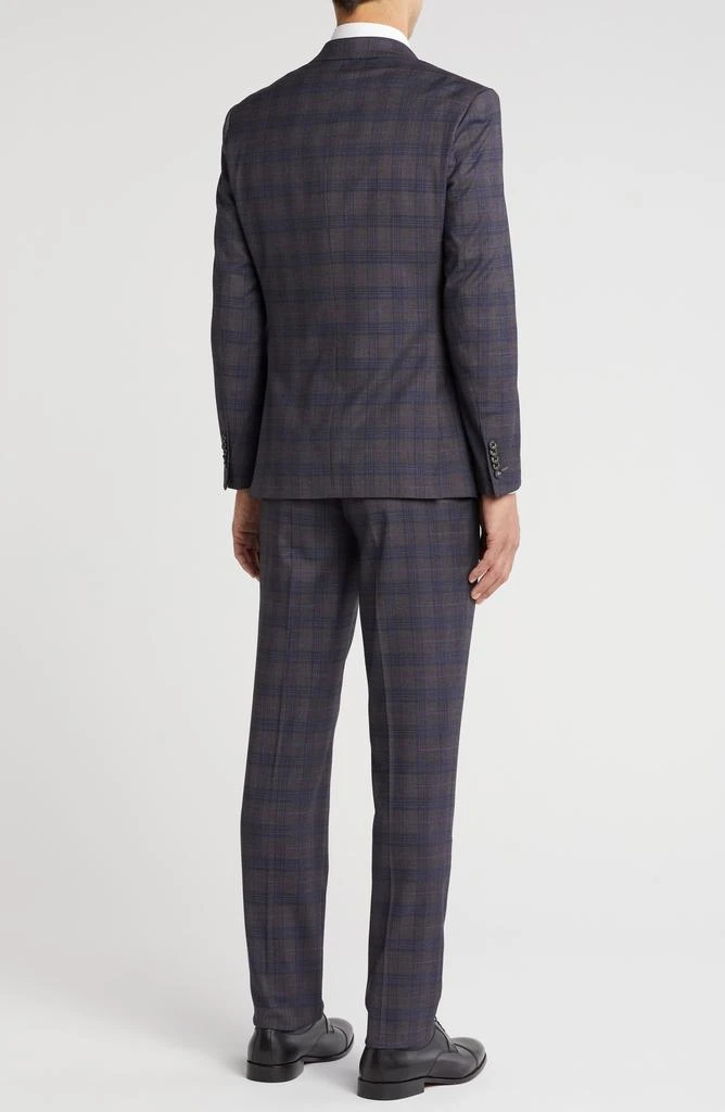 English Laundry Plaid Trim Fit Notch Lapel Two-Piece Suit 2