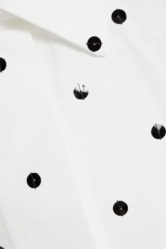 Valentino Sequin-embellished cotton-poplin shirt 4