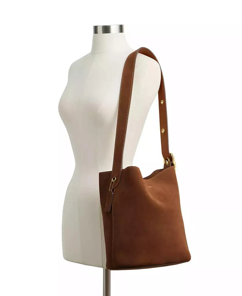 Coach Bleecker Medium Suede Bucket Bag 9