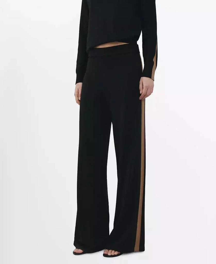Mango Women
s Contrast Stripe Knit Pants
