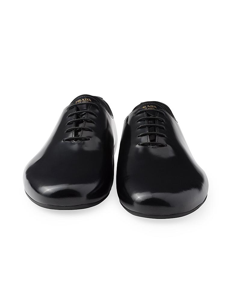 Prada Brushed Leather Lace-Up Shoes - Business Casual Shoes - Free