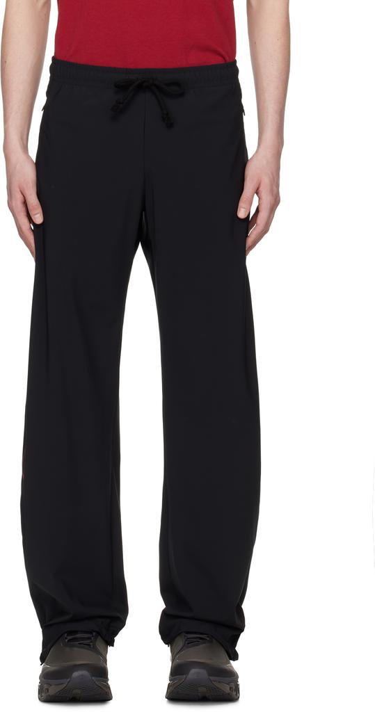 District Vision Black Wide Leg Track Pants