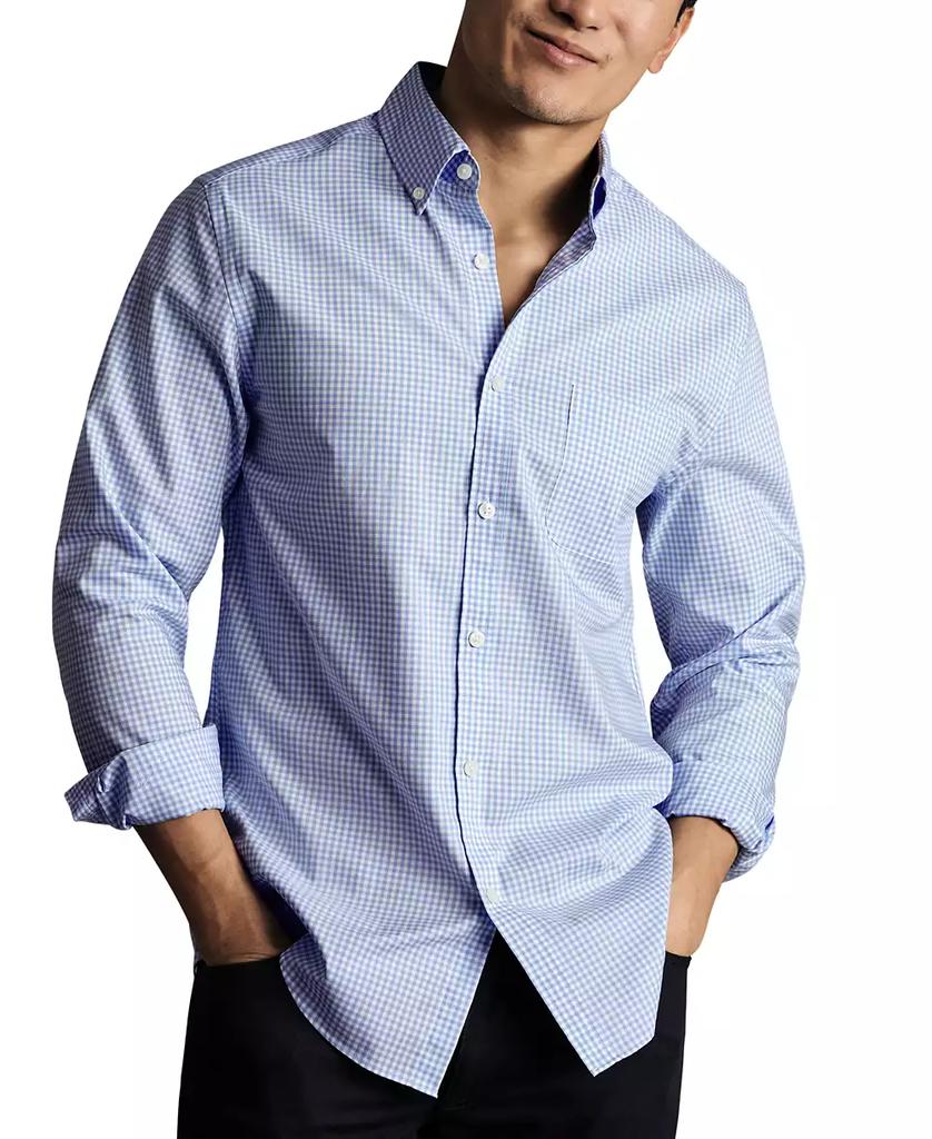 Charles Tyrwhitt Men's Slim Fit Long Sleeve Wrinkle-Resistant Button-Down Shirt