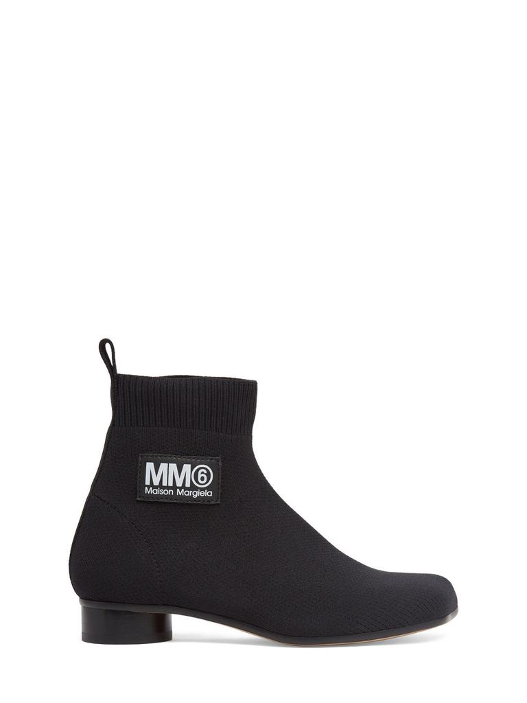 MM6 MAISON MARGIELA Knit Ankle Boots W/logo