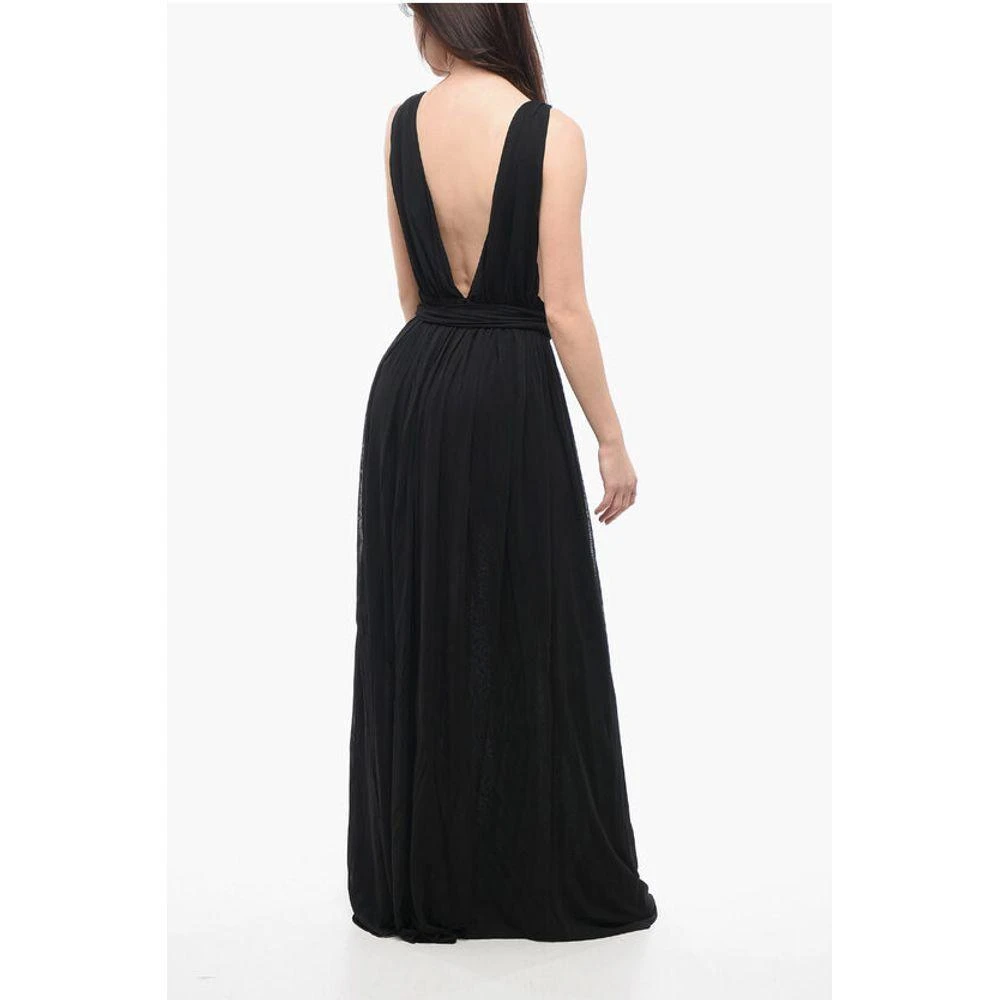 Yves Saint Laurent Pleated Dress with Chain Women's Detail 2