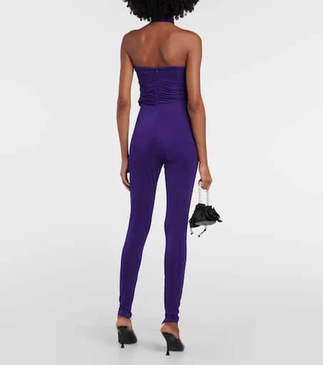Magda Butrym Gathered halterneck jersey jumpsuit 3