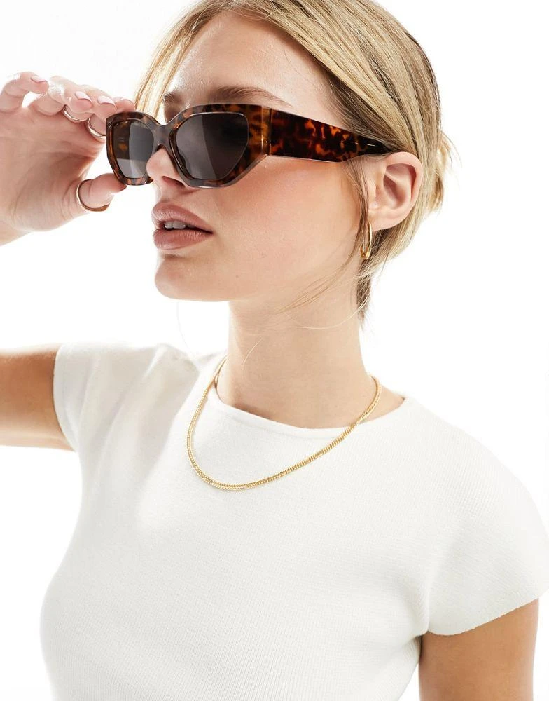 & Other Stories Tortoise Shell Sunglasses & Other Stories cat eye sunglasses in dark tortoise shell | ASOS main image 2