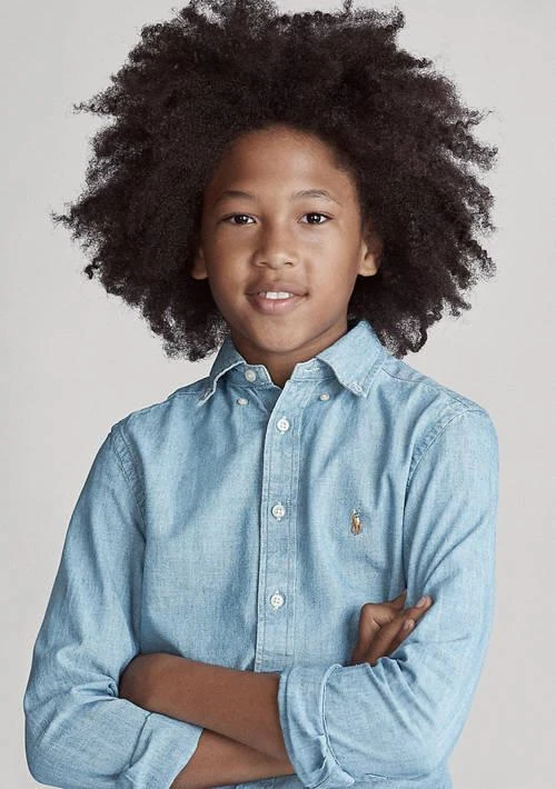 Ralph Lauren Boys 8-20 Indigo Cotton Chambray Shirt
