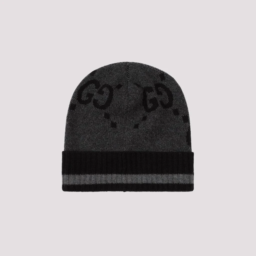 Gucci Black and Gray GG Cashmere Hat 4