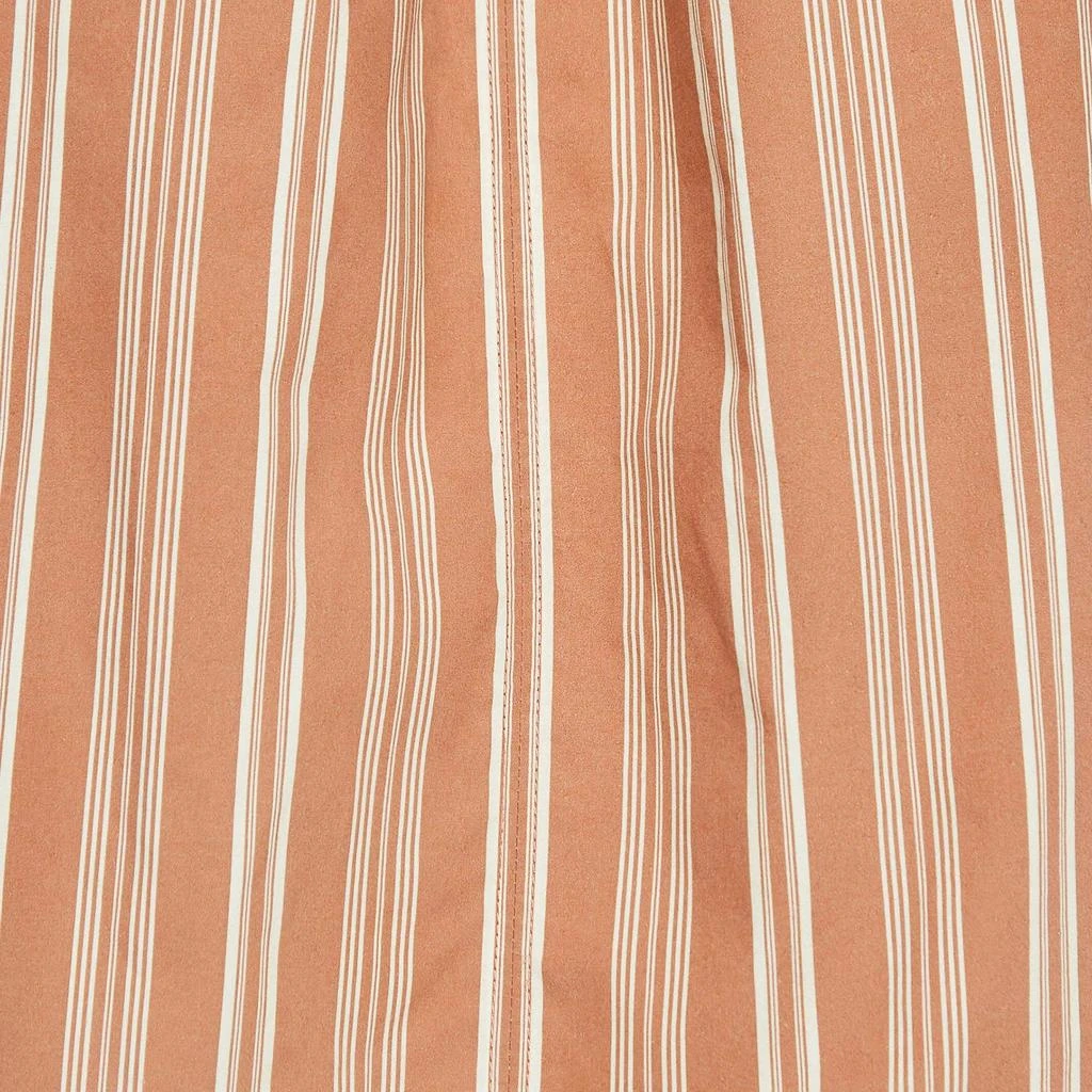 Chloe Chloe Brown Stripe Print Silk Neck Tie Up Top M 3