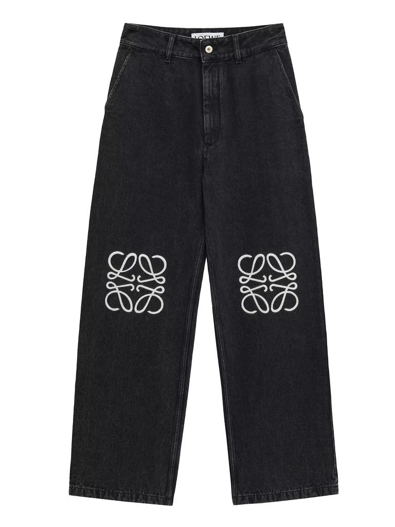Loewe Anagram Denim Mid-Rise Baggy Jeans 1
