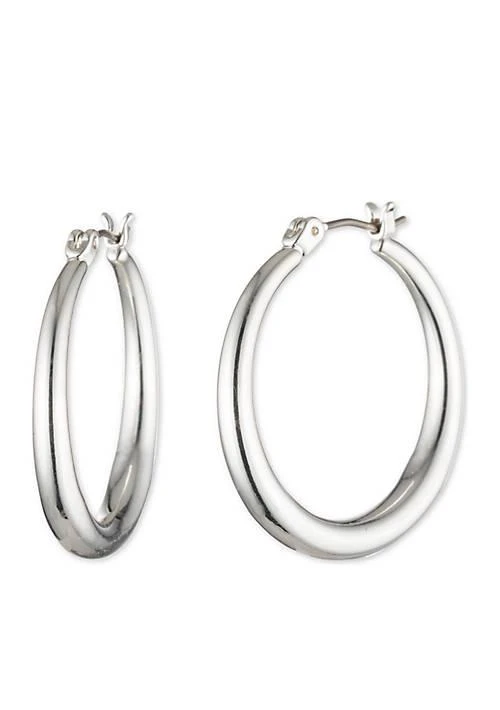 Ralph Lauren Ralph Lauren Silver Tone Gradual Hoop Earrings 1