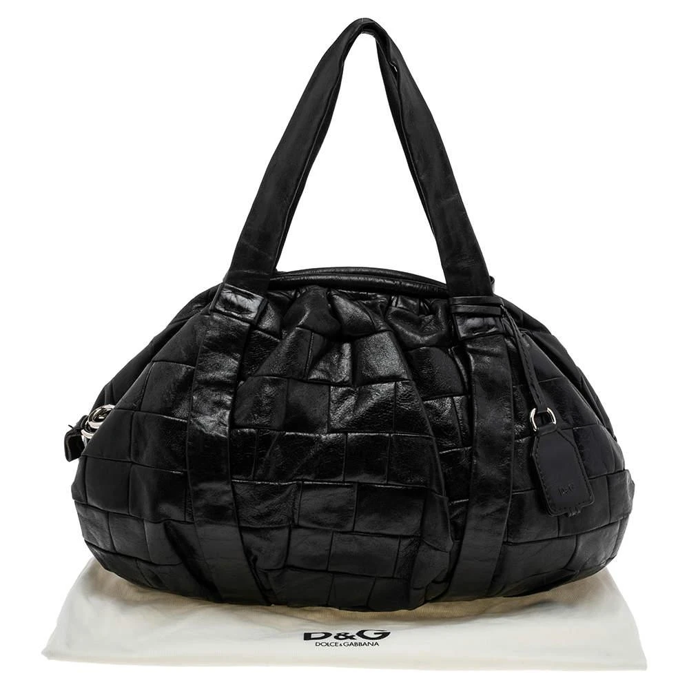 Dolce & Gabbana D&G Black Woven Leather Miss Diana Hobo 9