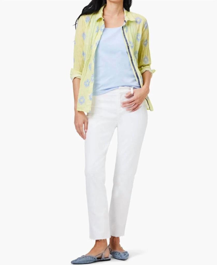 NIC+ZOE Shelf Bra Perfect Tank Top In Powder Blue 4
