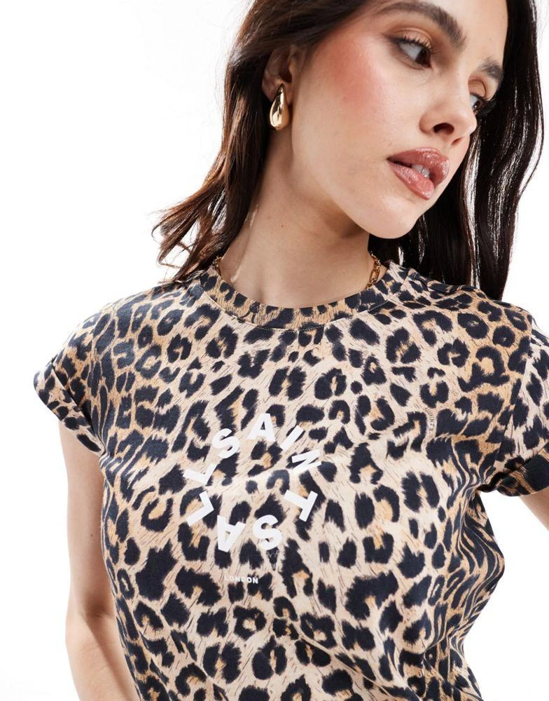 ALL SAINTS AllSaints Tiepo Anna tee in leopard print 2