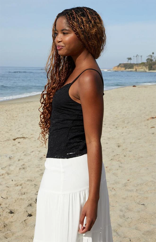 John Galt Black Amara Lace Tank Top 3