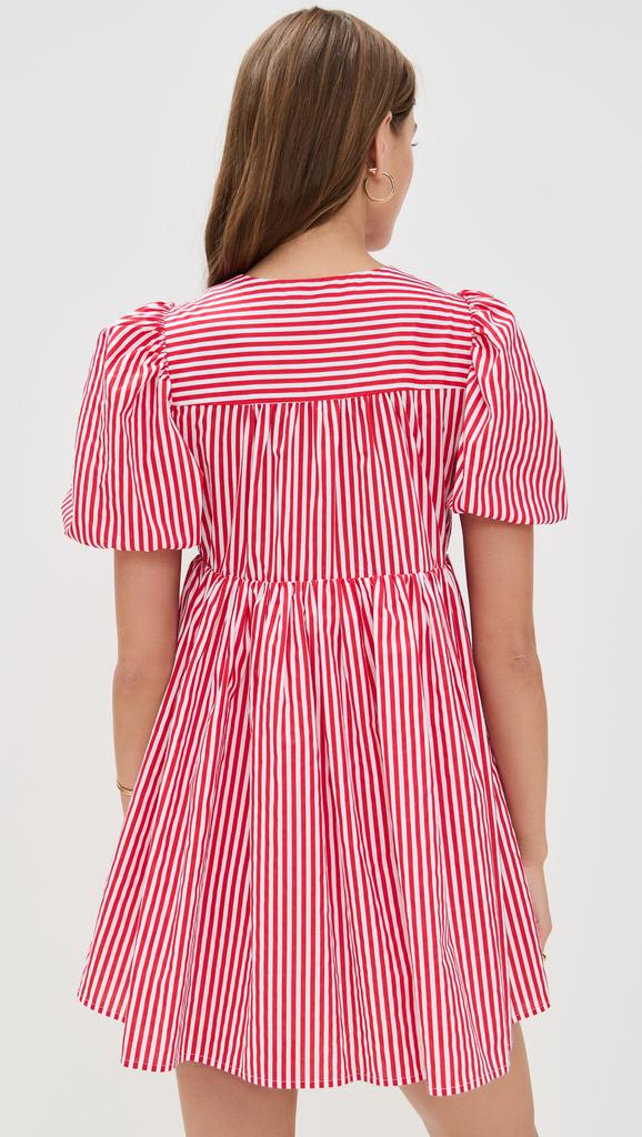 English Factory Stripe Sleeveless Bow Dress