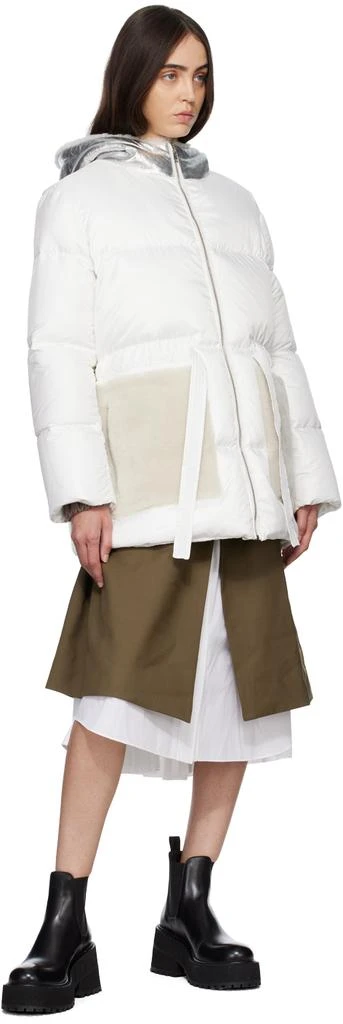 Yves Salomon White Quilted Down Jacket 4