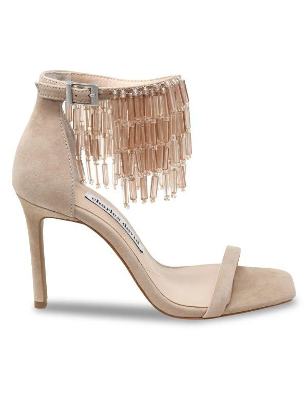 Charles David Enrich Suede Fringe Sandals 1