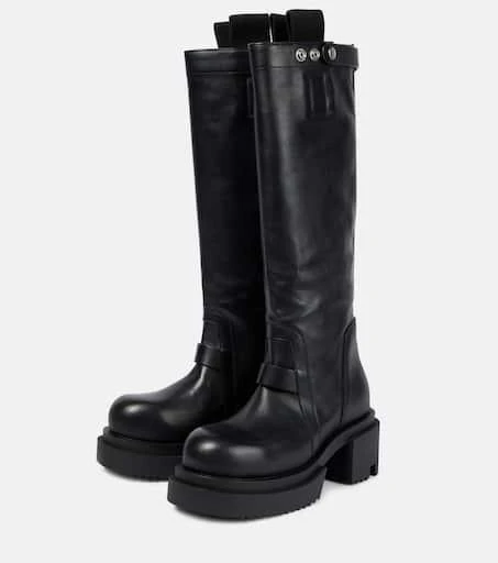 Rick Owens Pull On leather knee-high boots 5