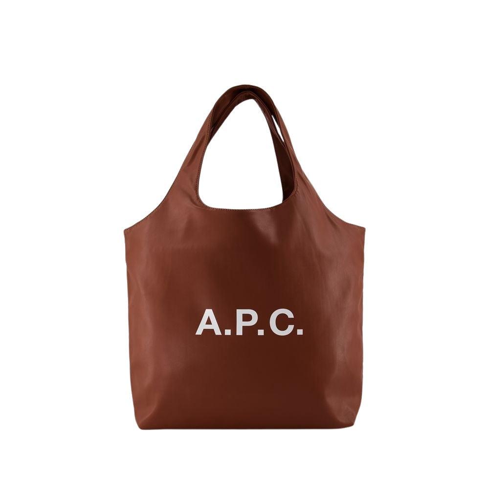 A.P.C. Burgundy Lou University Tote - Tote Bags - BeyondStyle