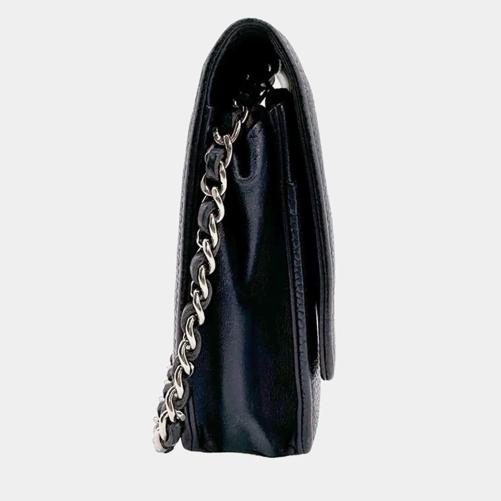 Chanel Chanel Navy Blue Leather  CC Wallet On Chain 2