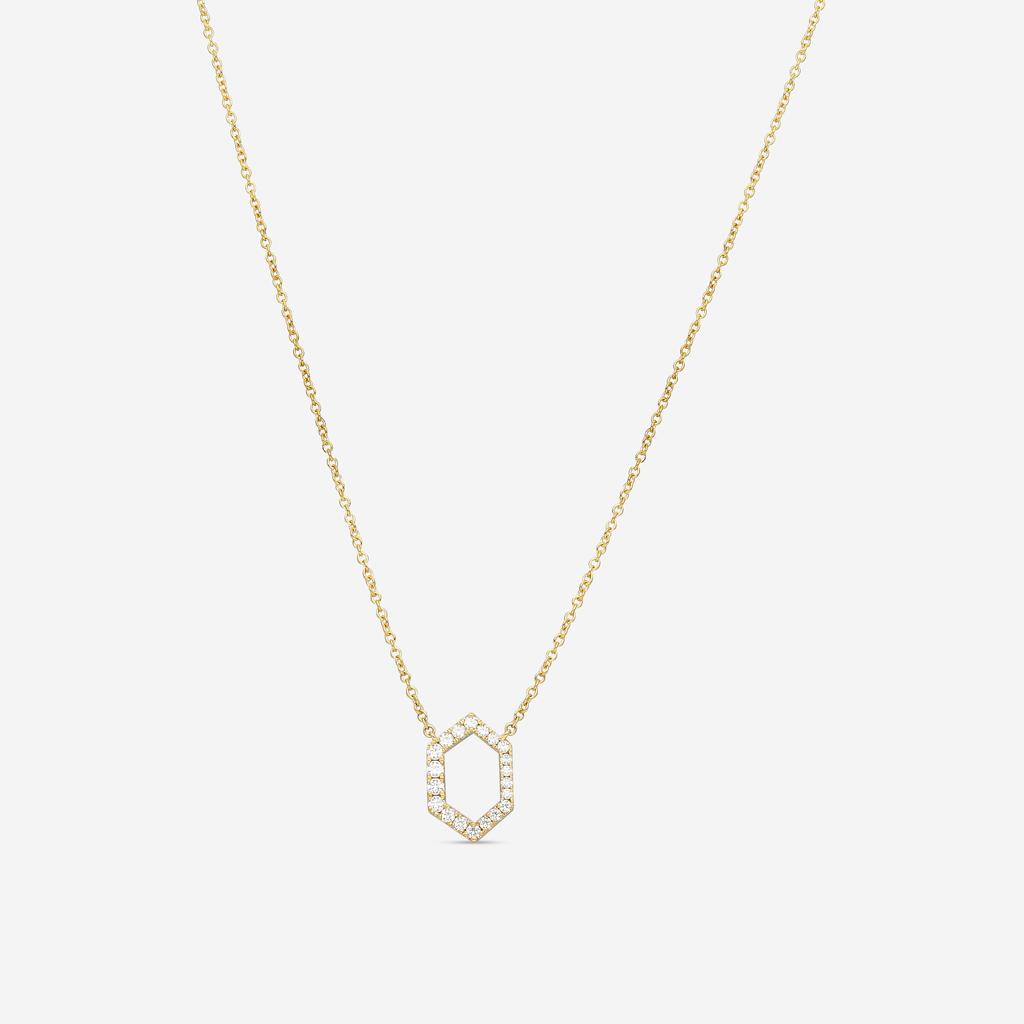 Hearts On Fire Hearts On Fire Charmed 18K Yellow Gold Hex Pendant HFPCHX00218Y